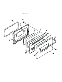 06 - Door parts for Frigidaire Range 30-2132-23-04 from AppliancePartsPros.com