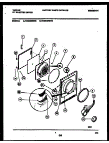 03 - Door Parts parts for Frigidaire Dryer TDE546RBD0 from AppliancePartsPros.com