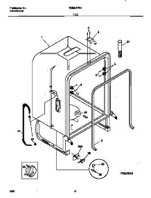 04 - Tub parts for Frigidaire Dishwasher TDB647RHS0 from AppliancePartsPros.com
