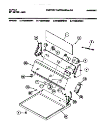04 - Console, Controls parts for Frigidaire Dryer TDG336RBW1 from AppliancePartsPros.com