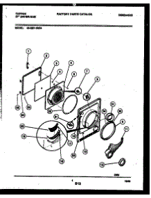 03 - Door Parts parts for Frigidaire Dryer 49-2251-23-04 from AppliancePartsPros.com
