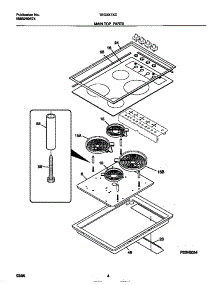 03 - Main Top Parts parts for Frigidaire Cooktop TEC3X7XCSA from AppliancePartsPros.com