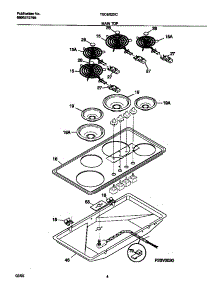 03 - Maintop parts for Frigidaire Cooktop TEC6X2XCCA from AppliancePartsPros.com