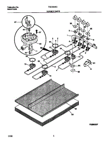 03 - Burner Parts parts for Frigidaire Cooktop TGC3X4XCDA from AppliancePartsPros.com