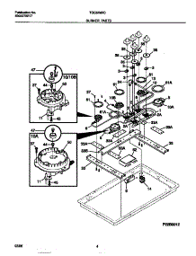 03 - Burner Parts parts for Frigidaire Cooktop TGC6X8XCSA from AppliancePartsPros.com