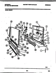 04 - Door Parts parts for Frigidaire Dishwasher DB400PW1 from AppliancePartsPros.com