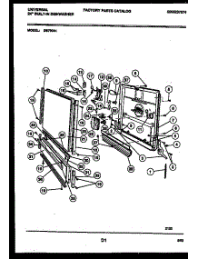 04 - Door Parts parts for Frigidaire Dishwasher DB700AW1 from AppliancePartsPros.com
