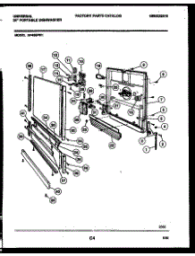 04 - Door Parts parts for Frigidaire Dishwasher DP400PD1 from AppliancePartsPros.com