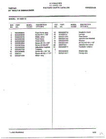24" Built-In Dishwasher Page 10 parts for Tappan Dishwasher 61-1082-10 from AppliancePartsPros.com