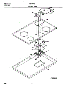 02 - Control Panel parts for Frigidaire Cooktop TEC6X3XCW3 from AppliancePartsPros.com