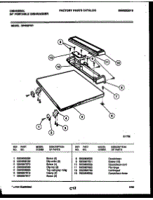 08 - Top Parts parts for Frigidaire Dishwasher DP400PD1 from AppliancePartsPros.com