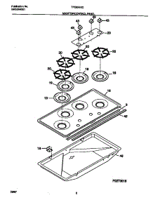 02 - Maintop / Control Panel parts for Frigidaire Cooktop TPC6X4XCD3 from AppliancePartsPros.com
