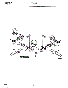 03 - Burner parts for Frigidaire Cooktop TPC6X4XCD3 from AppliancePartsPros.com