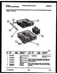 08 - Racks And Trays parts for Frigidaire Dishwasher 61-1014-10-00 from AppliancePartsPros.com