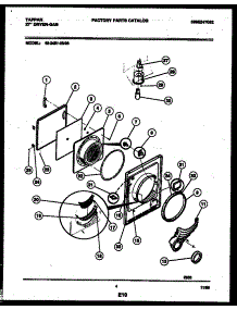 03 - Door Parts parts for Frigidaire Dryer 49-2451-23-03 from AppliancePartsPros.com