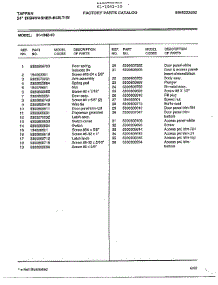 24" Built-In Dishwasher Page 4 parts for Tappan Dishwasher 61-1042-10 from AppliancePartsPros.com