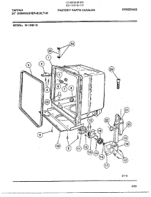 24" Built-In Dishwasher Page 5 parts for Tappan Dishwasher 61-1042-10 from AppliancePartsPros.com