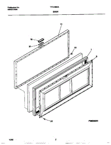 02 - Door parts for Frigidaire Freezer TFC05M0AW2 from AppliancePartsPros.com