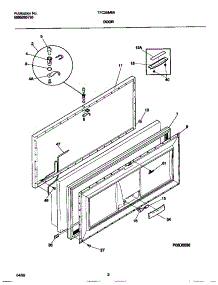 02 - Door parts for Frigidaire Freezer TFC25M6AW3 from AppliancePartsPros.com