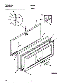 02 - Door parts for Frigidaire Freezer TFC25M6AW4 from AppliancePartsPros.com