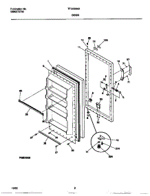 02 - Door parts for Frigidaire Freezer TFU09M4AW4 from AppliancePartsPros.com