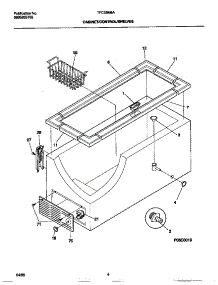03 - Cabinet / Control / Shelves parts for Frigidaire Freezer TFC25M6AW3 from AppliancePartsPros.com