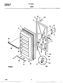 02 - Door parts for Frigidaire Freezer TFU12M4AW4 from AppliancePartsPros.com