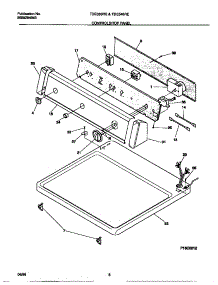 04 - Controls / Top Panel parts for Frigidaire Dryer TDE546REW0 from AppliancePartsPros.com