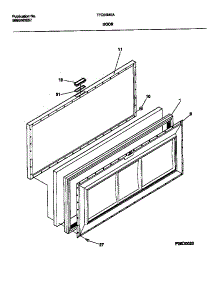 02 - Door parts for Frigidaire Freezer TFC05M0AW1 from AppliancePartsPros.com