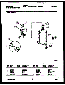 05 - Compressor parts for Frigidaire Air Conditioner M206F1QA from AppliancePartsPros.com