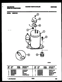 05 - Compressor parts for Frigidaire Air Conditioner M205G1QG from AppliancePartsPros.com