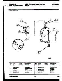 05 - Compressor parts for Frigidaire Air Conditioner M205H1QA from AppliancePartsPros.com