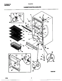 03 - Cabinet / Controls / Shelves parts for Frigidaire Freezer TFU16F7EW1 from AppliancePartsPros.com
