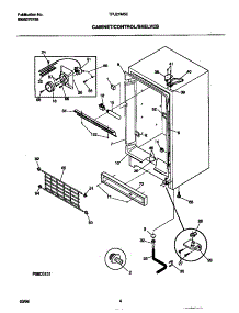 03 - Cabinet / Control / Shelves parts for Frigidaire Freezer TFU21M5EW0 from AppliancePartsPros.com