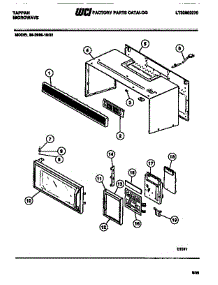 02 - Door, Control Panel, Wrapper parts for Frigidaire Microwave 56-2896-10-02 from AppliancePartsPros.com
