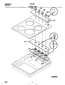 02 - Control Panel parts for Frigidaire Cooktop TEC8X2XCWA from AppliancePartsPros.com