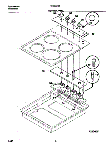 02 - Control Panel parts for Frigidaire Cooktop TEC8X2XCW3 from AppliancePartsPros.com
