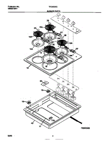 03 - Burner Parts parts for Frigidaire Cooktop TEC8X2XCWA from AppliancePartsPros.com