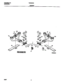 03 - Burner parts for Frigidaire Cooktop TGC6X4XCD3 from AppliancePartsPros.com