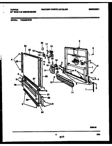 04 - Door Parts parts for Frigidaire Dishwasher TDB222RBR0 from AppliancePartsPros.com