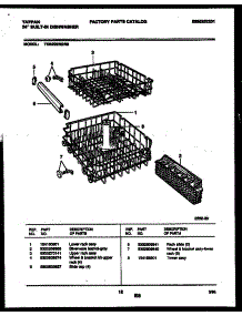 08 - Racks And Trays parts for Frigidaire Dishwasher TDB222RBR0 from AppliancePartsPros.com