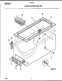 03 - Cabinet / Control / Shelves parts for Frigidaire Freezer TFC13M4AW3 from AppliancePartsPros.com