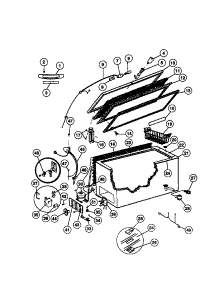02 - Door, Cabinet, Unit parts for Frigidaire Freezer TFC20M6AW2 from AppliancePartsPros.com