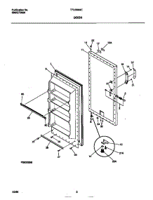 02 - Door parts for Frigidaire Freezer TFU09M4EW0 from AppliancePartsPros.com