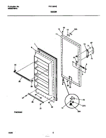 02 - Door parts for Frigidaire Freezer TFU12M4EW0 from AppliancePartsPros.com