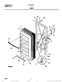 02 - Door parts for Frigidaire Freezer TFU16F7BW2 from AppliancePartsPros.com