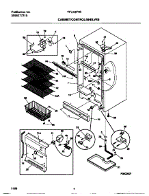 03 - Cabinet / Control / Shelves parts for Frigidaire Freezer TFU16F7BW2 from AppliancePartsPros.com