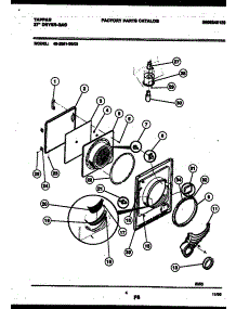03 - Door Parts parts for Frigidaire Dryer 49-2551-23-03 from AppliancePartsPros.com