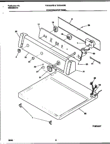 03 - Controls / Top Panel parts for Frigidaire Dryer TDG336RBW2 from AppliancePartsPros.com