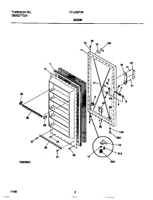 02 - Door parts for Frigidaire Freezer TFU20F7BW2 from AppliancePartsPros.com